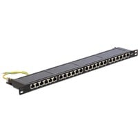 DeLOCK Panneau de brassage 19" 24 ports Cat.6 0.5 U Noir
