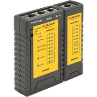 DeLOCK Testeur de câbles RJ45 / RJ12 + Portfinder Noir
