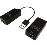 Digitus Prolongateur USB, Rallonge USB Noir, USB 2.0, jusqu'à 50 mètres