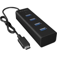 ICY BOX IB-HUB1409-C3, Hub USB Noir