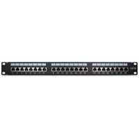 Inter-Tech Panneau de brassage CAT5e STP 19" 24 ports Noir