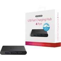 Sitecom USB 3.0 Fast Charging Hub 4 Port, Hub USB Noir, CN-085