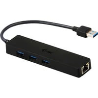 i-tec Advance USB 3.0 Slim HUB 3 Port + Gigabit Ethernet Adapter, Hub USB USB 3.2 Gen 1 (3.1 Gen 1) Type-A, RJ-45, USB 3.2 Gen 1 (3.1 Gen 1) Type-A, Noir, 0,17 m, Gigabit Ethernet, IEEE 802.3,IEEE 802.3ab,IEEE 802.3az,IEEE 802.3u