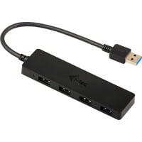 i-tec Advance USB 3.0 Slim Passive HUB 4 Port, Hub USB Noir, USB 3.2 Gen 1 (3.1 Gen 1) Type-A, USB 3.2 Gen 1 (3.1 Gen 1) Type-A, 5000 Mbit/s, Noir, 0,2 m, USB