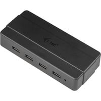 i-tec USB 3.0 Charging HUB 4 Port + Power Adapter, Hub USB Noir, USB 3.2 Gen 1 (3.1 Gen 1) Type-B, USB 3.2 Gen 1 (3.1 Gen 1) Type-A, 5000 Mbit/s, Noir, 0,9 m, Secteur
