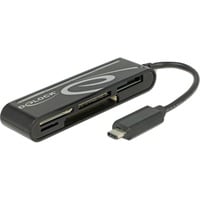 DeLOCK 91739 lecteur de carte mémoire USB 2.0 Noir Noir, CF, CF Type II, MMC, MS PRO Duo, Clé USB (MS), MicroSD (TransFlash), MicroSDHC, MicroSDXC, SD,..., Noir, 480 Mbit/s, 2048 Go, USB 2.0, USB