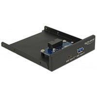 DeLOCK Panneau avant 3,5" USB 3.1 Gen 1 x USB Type-C + 1 x USB Type-A Noir