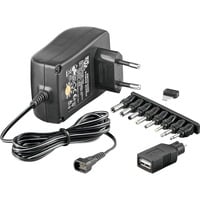 goobay Adaptateur électrique 1500 mA, Bloc d'alimentation Noir