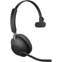 Jabra Evolve2 65, MS Mono casque on-ear Noir, Microsoft Teams, Bluetooth, socle de chargement inclus