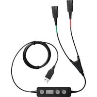 Jabra Link 265 câble audio USB2.0 2x QD Noir Noir, USB2.0, Mâle, 2x QD, Mâle, Noir