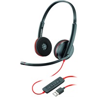 Plantronics Blackwire 3220 duo USB-A casque on-ear Noir