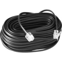 goobay Câble téléphonique RJ-11 4 pôles Noir, 10 mètres