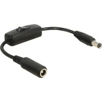 DeLOCK Câble adaptateur DC 5,5 x 2,5 mm mâle > DC 5,5 x 2,5 mm femelle Noir