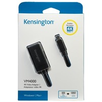 Kensington Adaptateur vidéo 4K VM4000 Mini DisplayPort vers HDMI Mini DisplayPort, HDMI Type A (Standard), Mâle, Femelle, 3840 x 2160 pixels, 2160p