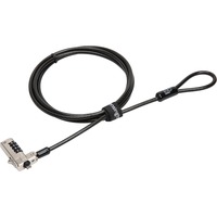 Kensington N17 câble antivol Noir 1 m, Dispositif antivol Noir, 1 m, Verrouillage à combinaison, Acier au carbone, Noir