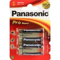 Panasonic 1x2 LR14PPG Alcaline 1.5V pile non-rechargeable, Batterie Argent, Alcaline, 1,5 V, 2 pièce(s), Bleu, Or, Rouge, 25,7 mm, 25,7 mm