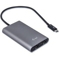 i-tec Thunderbolt 3 > Double DisplayPort, Adaptateur Noir, 0,27 mètre