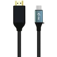 i-tec USB-C > HDMI, Câble Noir, 1,5 mètre, 4K 60 Hz