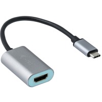 i-tec USB-C > HDMI métal, Adaptateur Noir/Argent, 0,15 mètre, 4K 60Hz