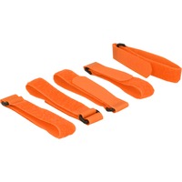 DeLOCK 18707 Velcro Orange 5 pièce(s), Serre-câble Orange, Orange, 20 mm, 300 mm, 5 pièce(s)