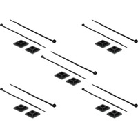 DeLOCK 18831 support d'attache-câble Noir Nylon 10 pièce(s), Serre-câble Noir, Noir, Nylon, 10 pièce(s)