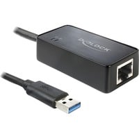 DeLOCK Adaptateur USB 3.0 -> Gigabit LAN, Carte réseau Noir
