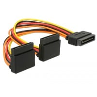 DeLOCK Alimentation SATA 15 broches > 2 x alimentation SATA 15 broches, Câble 0,15 mètre