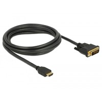 DeLOCK Câble bidirectionnel HDMI > DVI (24+1) Noir, 2 mètres