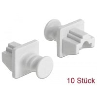 DeLOCK Couvercle anti-poussière pour le port RJ-45, Capuchon protecteur Blanc, 10 pièces