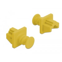 DeLOCK Couvercle anti-poussière pour le port RJ-45, Capuchon protecteur Jaune, 10 pièces