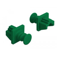 DeLOCK Couvercle anti-poussière pour le port RJ-45, Capuchon protecteur Vert, 10 pièces