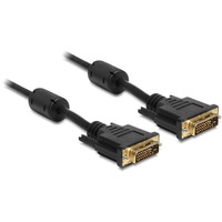 DeLOCK DVI 24+1 mâle > DVI 24+1 mâle, Câble Noir, 1 mètre
