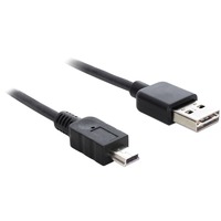 DeLOCK EASY-USB-A 2.0 male > USB-B 2.0 male, Câble Noir, 1 mètre