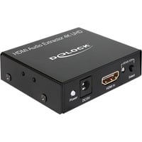 DeLOCK Extracteur audio HDMI 4K, Adaptateur Noir