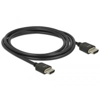 DeLOCK HDMI, Câble Noir, 2 mètres, 8K 60Hz, 48 Gbps