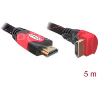 DeLOCK HDMI haute vitesse avec Ethernet - HDMI A mâle > HDMI A mâle, Câble Noir, 5 mètres, 4K