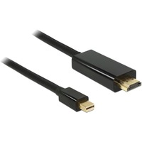 DeLOCK Mini DisplayPort > HDMI-A, Adaptateur Noir, 1 mètre