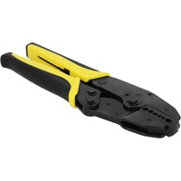 DeLOCK Pince universelle pour câbles coaxiaux, Pince à sertir Noir/Jaune, 7 diamètres