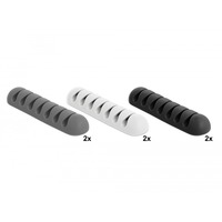DeLOCK Porte-câbles avec 7 chaînes, Support Blanc/gris, 6 pièces