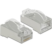 DeLOCK Prise RJ45 Crimp+Cut+Curve Cat.6 STP, Prise de courant Transparent