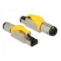 DeLOCK RJ45 Plug field assembly Cat.6A, Prise de courant Jaune