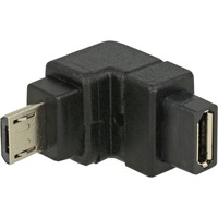 DeLOCK USB2.0Micro-B/USB2.0Micro-B Noir, Adaptateur Noir, USB 2.0 Micro-B, USB 2.0 Micro-B, Noir