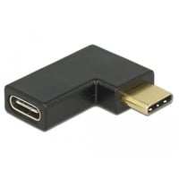 DeLOCK USB 10Gops (USB 3.1 Gen 2) USB-C (mâle) vers USB-C (femelle) coudé à gauche/droite, Adaptateur Noir