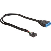 DeLOCK USB 2.0 > 3.0 Header, Adaptateur Noir, 0,3 mètres