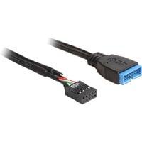 DeLOCK USB 2.0 interne > USB 3.0, Adaptateur Noir, 0,45 mètre