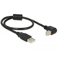 DeLOCK USB-A 2.0 mâle > USB-B 2.0 mâle, Câble Noir, 0,5 mètre