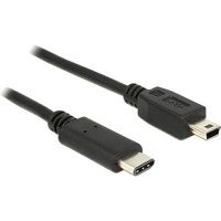DeLOCK USB-C 2.0 > USB Micro-B, Câble Noir, 1 mètre