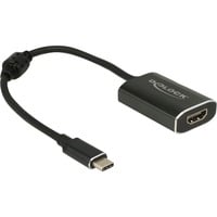 DeLOCK USB-C (mâle) > HDMI (femelle), Adaptateur Gris foncé, 0,2 mètre, 4K 60Hz