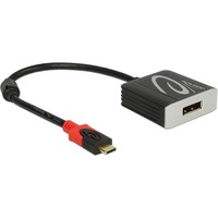 DeLOCK USB-C mâle > DisplayPort femelle (DP Alt Mode), Adaptateur Noir, 0,2 mètre, 4K 60Hz
