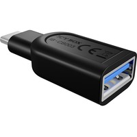 ICY BOX USB 3.0 C - USB 3.0 A Noir, Adaptateur Noir, USB 3.0 C, USB 3.0 A, Noir